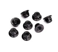 Traxxas écrous 5mm Acier Noir, dentelés (X8) TRX8447