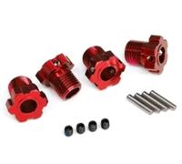 Traxxas hexagones de Roues anodisés Rouges 17mm (4) TRX8654R