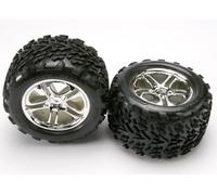 Traxxas Jantes Pneus Montés SS Chrome 14mm Hexa 2 Pièces 5174