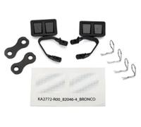 Traxxas Lot de 4 rétroviseurs latéraux Noir/Rouge/Carreaux