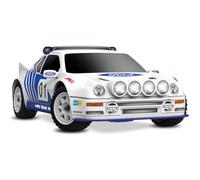 TRAXXAS Mini-Rally VXL Voiture miniature RC électrique Bleu Ford RS200 4x4 Brushless RTR avec LiPo/chargeur 2S Échelle 1:10
