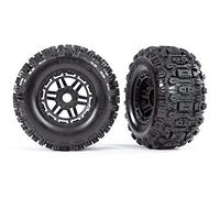 Traxxas Pneus et Roues Marteau, collés (Roues Noires)