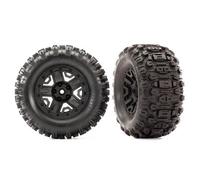 Traxxas Pneus Sur Jante 2.8 Noire Sledgehammer (2) Pour Rustler - TRX6792