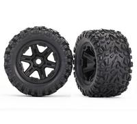 TRAXXAS Pneus Sur Jante Noir Montés (Talon EXT 3.8) / TRX8672