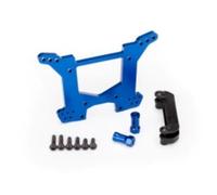 Traxxas Support d'amortisseurs arrière Aluminium Bleu Rustler 4x4 VXL TRX6738X