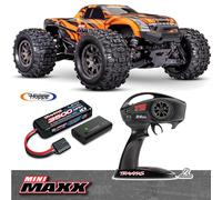 Traxxas TRX107154-1ORNG Mini- Maxx 4WD Orange BL-2S sans Brosse + Akku + Usb-C
