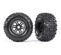 Traxxas Pneus et roues Sledge Hammer TRX8973 collés Dual-Profil 2.8/3.6 Roues noires