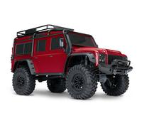 TRAXXAS VOITURE RADIOCOMMANDE TRX-4 LAND ROVER DEFENDER CLIPLESS 1/10 ROUGE SANS ACCUS NI CHARGEUR 82256-4-RED