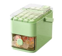 Tray, 56 Cavity Reusable Double Layer Cube Mold with Press Lid and Storage Box for Easy Release Making, Stackable Freezer Tray for Whiskey Bourbon Cocktails Coffee Wine Cooling RV