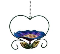 Tray Bird Feeder - Heavy Duty Flower-Shaped Iron Decoration,Balcony Bird Feeder,for Patio Watching Viewing Pet Aviary Finch Parrots Outdoor Inside Home Food Water