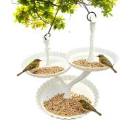 Tray Bird Feeder | Treat Water Feeding Plate,360-degree Open Flat Bird Feeder Tray | for Outdoor Deck Balcony Fence Garden Yard Porch Tree Elderly Lovers Viewing