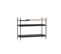 Tray Shelf Low étagère basse Chêne: 1 court; Noir: 2 larges Woud - 5712800012064