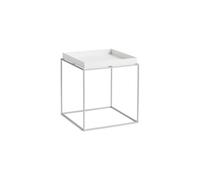 HAY Table à plateau Tray Table medium White-silicone gris. 40x40x44 cm