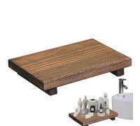 Trayage À Contrecœur en Bois - Organisateur De Vanité De Salle De Bain Rustique, Anti-Motif | Petit Plateau en Bois avec Compartiments, Bougeoir De Parfum, Support De Vase De, Décoration De COM