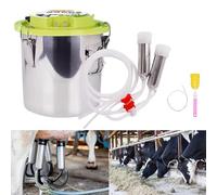 Trayeuse À Vache Rechargeable De 12L, Trayeuse À Vide À Pulsation Tout-En-Un - Aspiration Réglable/Arrêt Automatique De La Traite, Trayeuse Portable Pour Vaches Et Moutons, Mise À Niveau,Cow