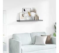 Traylux Étagère flottante grise en nid d'abeille MDF avec cadre en métal - 90 x 23,5 x 3,8 cm - Montage invisible - Pour livres, décoration, ordre