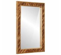 Traylux Miroir mural marron - 70 x 50 cm - Verre - Miroir plat pour salle de bain - Design moderne - Peu encombrant - Montage mural durable - Réflexion claire