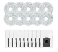 Trayne Accessoires pour aspirateur robot Mova E40 Ultra 10 serpillères en microfibre et 10 sacs à poussière filtrants multicouches de grande capacité