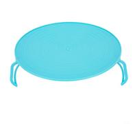 Trayne Lot de 3 plateaux ronds pour micro-ondes empilables - Support pliable pour plaques de cuisson à la vapeur - Chauffage double couche - Organiseur de cuisine peu encombrant (A* 3 pièces)