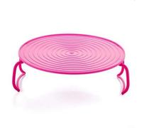 Trayne Lot de 3 plateaux ronds pour micro-ondes empilables - Support pliable pour plaques de cuisson à la vapeur - Chauffage double couche - Organiseur de cuisine peu encombrant (B x 3 pièces)