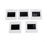 Trayne Lot de 5 grilles de diffraction d'interférences, avec motifs circulaires simples et doubles à triple fente pour l'éducation physique et optique