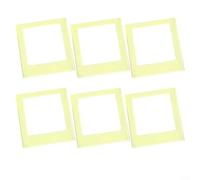 Trayne Lot de 6 cadres photo magnétiques carrés pour Instax 86 x 72 mm et cartes photo K-Pop, cadres d'affichage en acrylique en noir, vert, violet, rose, transparent (thé vert)