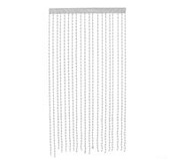 Trayne Rideaux à ficelles, séparateur de porte en perles pour placards et chambres, rideaux élégants pour portes et espaces intérieurs, 100 x 200 cm (blanc)