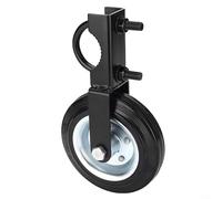 Trayne Roue de support robuste pour portail de ferme de 15,2 cm de diamètre, convient aux poteaux de clôture de 3,5 cm à 5,1 cm, pneu en caoutchouc avec construction en acier galvanisé