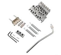 Trayne Système de chevalet trémolo à double verrouillage pour guitare électrique - Compatible Floyd Rose, kit chevalet et selle en alliage de zinc, 6 cordes (argenté)