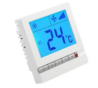 Trayne Thermostat numérique LCD pour ventilateur - Contrôleur de température - Capteur de thermistance précis - Contrôle de micro-ordinateur - Climatisation centrale - Chauffage AC 220 V
