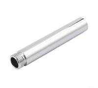 Trayne Tube d'extension de douche, 10,2 cm, bras de douche rond en acier inoxydable 304 avec placage chromé pour chauve-souris, connecteur en cuivre G1/2"