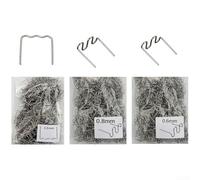 Trayneel Agrafeuse à chaud 1500 pièces 0,6 mm vague et 0,8 mm plat en acier inoxydable kit de réparation de soudure plastique pour pare-chocs de voiture compatible avec matériaux en nylon, PVC ABS