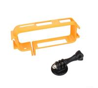 Trayneel Cadre de griffe vertical horizontal étendu avec adaptateur pour Insta360 X4 AIR Support de caméra en silicone Double support de chaussure Cadre d'extension multifonction Noir/orange