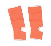 Trayneel Chevillère de boxe Muay Thai MMA pour homme et femme - Protection en polyester et élasthanne - Élastique pour le kickboxing, le taekwondo, le karaté, les arts martiaux (orange M)