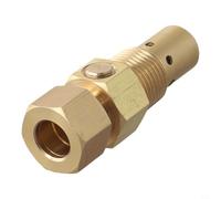 Trayneel Clapet anti-retour en laiton pour compresseur d'air 1/2" x 19 mm - Valve de sécurité filetée dans le réservoir avec décompression automatique et mécanisme d'arrêt
