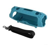 Trayneel Coque de protection en silicone pour haut-parleur JBL Charge 6 avec bandoulière - Coque anti-chute portable compatible avec Charge6 - Noir ou bleu (bleu)