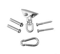Trayneel Crochet de balançoire en acier inoxydable 304 avec plaque de fixation pour chaise avec capacité de 453,6 kg pour hamacs, balançoires, sacs de sable, intérieur et extérieur, support de plafond