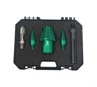 Trayneel Foret à bois de chauffage avec tête à dégagement rapide et tige amovible, cône de fendage de bûches en acier au carbone compatible avec SDS et perceuses à tige carrée (ensemble à tige carrée)