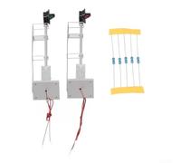 Trayneel HO Scale Model Railroad Projecteur à deux lumières LED rouges et vertes Armoire en acier pour schémas OO/HO Fonctionnement 3 V CC avec résistances incluses