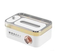 Trayneel Housse de boîte à mouchoirs multifonction avec ressort interne pour une distribution sans effort en polypropylène robuste pour la maison, le bureau, la salle de bain, blanc crème (blanc)