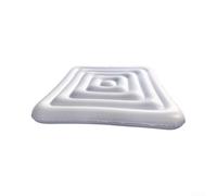 Trayneel Housse de protection carrée en PVC pour piscine gonflable de 165 cm - Économie d'énergie - Pour 6 personnes - Protection contre les débris - Blanc (sans poignée)