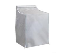 Trayneel Housse de protection pour lave-linge à chargement frontal et à chargement par le haut, tissu Oxford 210D avec revêtement argenté, résistant aux UV, à l'eau, noir (argenté)