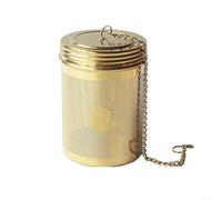 Trayneel Infuseur à thé en acier inoxydable avec crochet de chaîne pour feuilles de thé en vrac, herbes et épices - Passoire à mailles fines pour brassage domestique et cuisine (L)