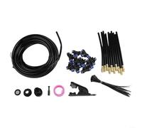 Trayneel Kit d'arroseur brumisateur de jardin avec angles de buse réglables pour l'irrigation et le refroidissement, comprend un bouchon de connecteur, un coupe-tuyau en caoutchouc, des arroseurs et