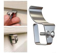 Trayneel Lot de 10 crochets à clip robustes en vinyle sans trou nécessaire pour caméra de sécurité extérieure pour anneau et appareils photo compatibles 3,6 x 1,4 cm