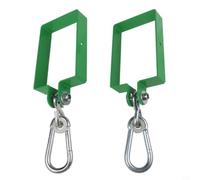 Trayneel Lot de 2 balançoires en métal vert - Supports en acier - 14,7 x 9,7 cm - Matériel robuste pour se connecter à un cadre en bois de 10,2 x 15,2 cm - S'adapte à la plupart des ensembles de jeux