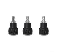 Trayneel Lot de 3 buses de nettoyage haute pression en acier inoxydable 304 avec manchon en silicone 25 degrés 030 035 040 Aperture Nettoyage efficace Noir (noir/gris 25°)