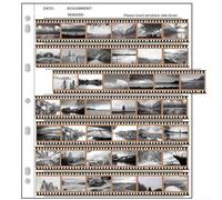 Trayneel Lot de 50 pochettes transparentes haute définition pour films négatifs sans acide pour formats 35 mm, 120 et 4 x 5, pochettes transparentes haute définition avec reliure standard à 3 anneaux