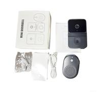 Trayneel Sonnette vidéo WiFi intelligente sans fil avec télécommande audio bidirectionnelle, stockage en ligne, partage multi-utilisateurs, carillon intérieur pour sécurité à la maison, alimentation
