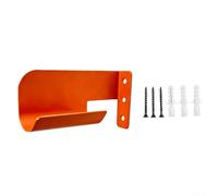 Trayneel Support mural pour tronçonneuse - Rangement vertical pour outils - Installation facile - Gain de place - Noir - 16 cm - Orange